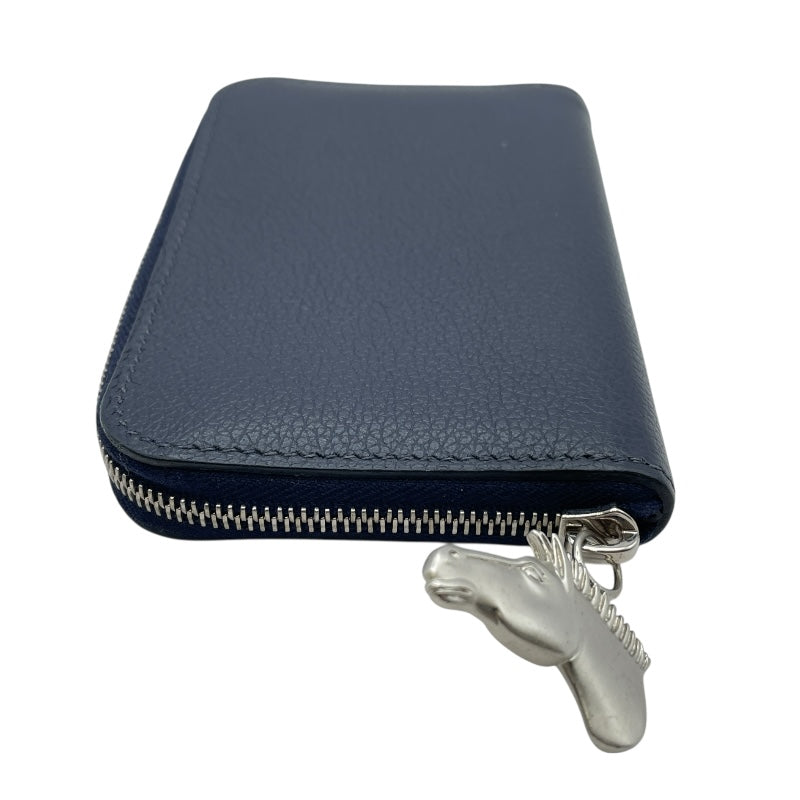 エルメス HERMES ジップアンドゴー U刻 ブルーニュイ SV金具 エバーカラー ユニセックス コインケース