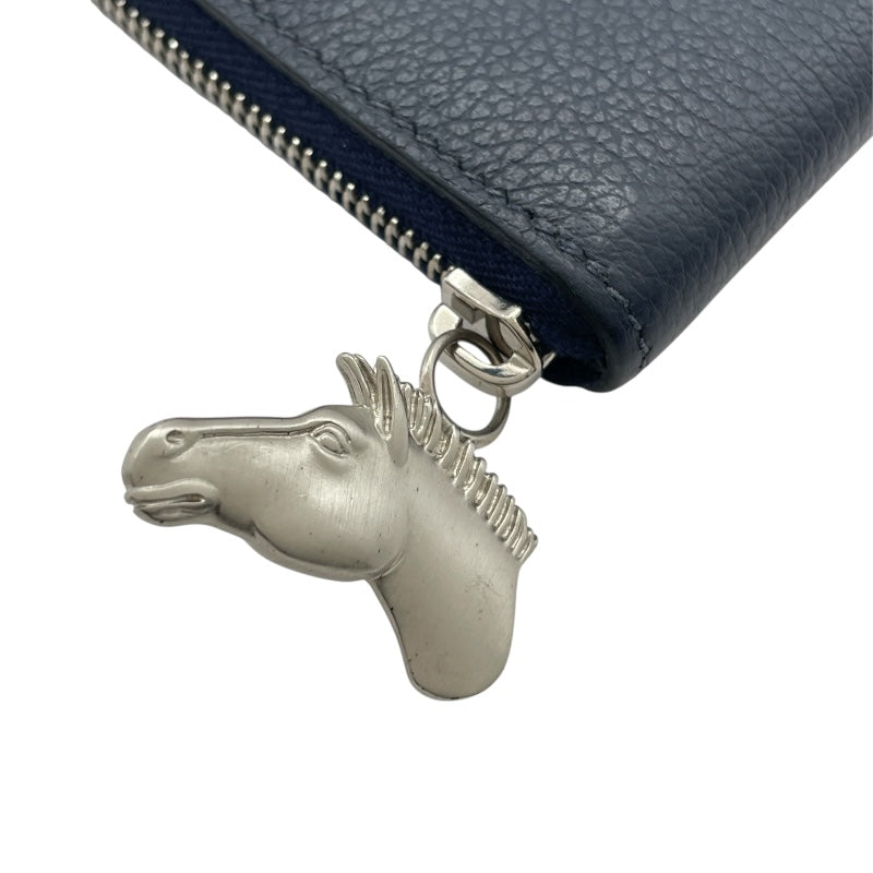 エルメス HERMES ジップアンドゴー U刻 ブルーニュイ SV金具 エバーカラー ユニセックス コインケース