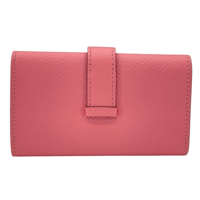 エルメス HERMES べアンキーケース4 X刻 ローズコンフェッティ SV金具 エプソン レディース キーケース