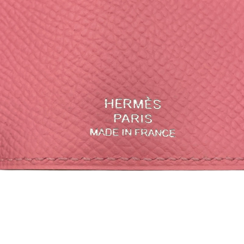 エルメス HERMES べアンキーケース4 X刻 ローズコンフェッティ SV金具 エプソン レディース キーケース