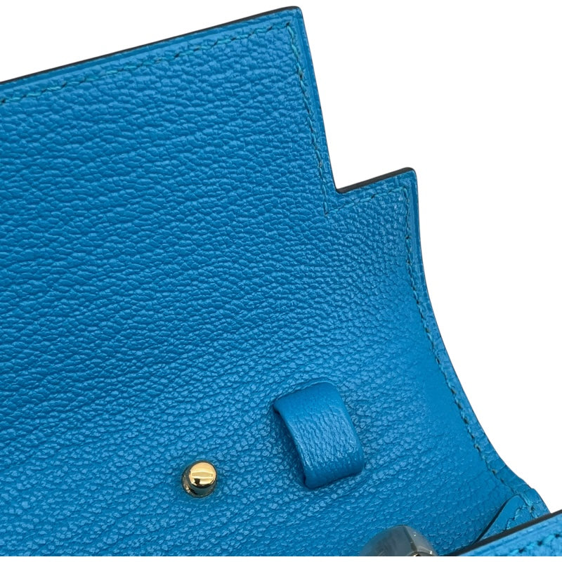 エルメス HERMES ケリートゥーゴー Z刻 ブルーフリーダ GD金具 シェーブル レディース ショルダーバッグ