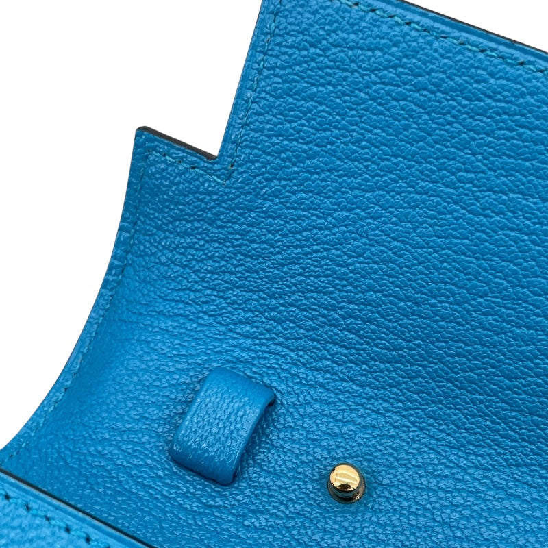 エルメス HERMES ケリートゥーゴー Z刻 ブルーフリーダ GD金具 シェーブル レディース ショルダーバッグ