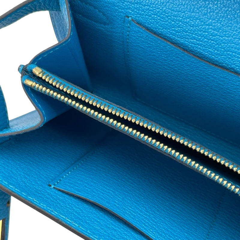 エルメス HERMES ケリートゥーゴー Z刻 ブルーフリーダ GD金具 シェーブル レディース ショルダーバッグ