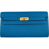 エルメス HERMES ケリートゥーゴー Z刻 ブルーフリーダ GD金具 シェーブル レディース ショルダーバッグ