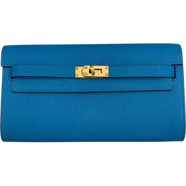 エルメス HERMES ケリートゥーゴー Z刻 ブルーフリーダ GD金具 シェーブル レディース ショルダーバッグ