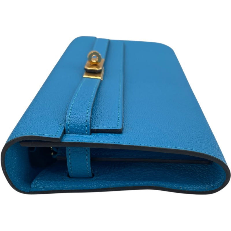 エルメス HERMES ケリートゥーゴー Z刻 ブルーフリーダ GD金具 シェーブル レディース ショルダーバッグ