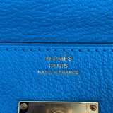 エルメス HERMES ケリートゥーゴー Z刻 ブルーフリーダ GD金具 シェーブル レディース ショルダーバッグ