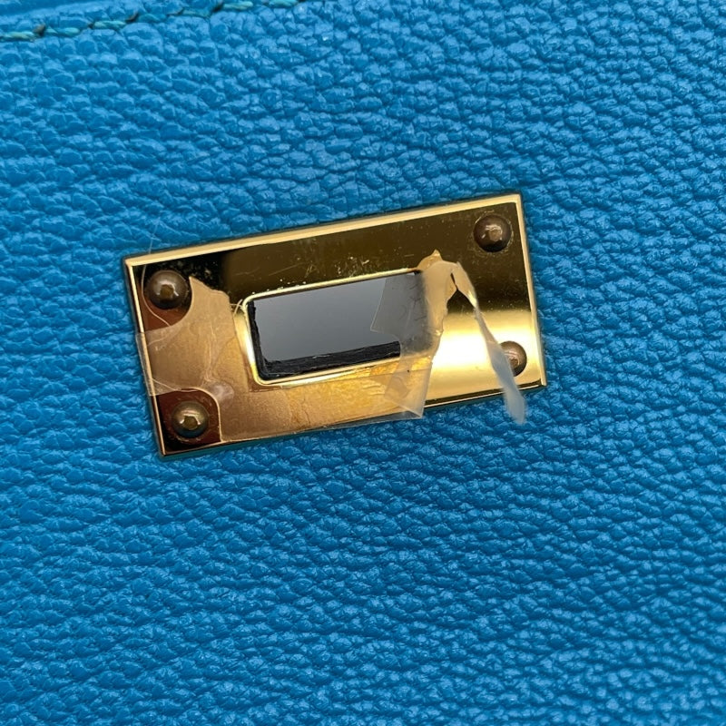 エルメス HERMES ケリートゥーゴー Z刻 ブルーフリーダ GD金具 シェーブル レディース ショルダーバッグ