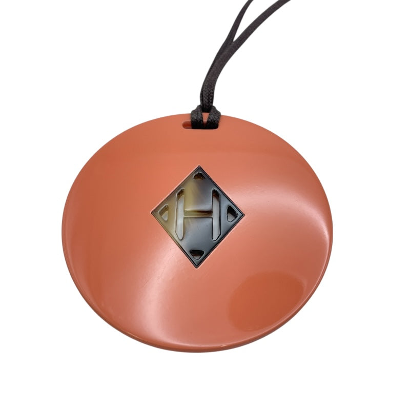 エルメス HERMES Hエキップペンダント ピンク バッファローン アクセサリー