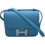 エルメス HERMES コンスタンス3ミニ K刻 セレスト SV金具 エプソン レディース ショルダーバッグ