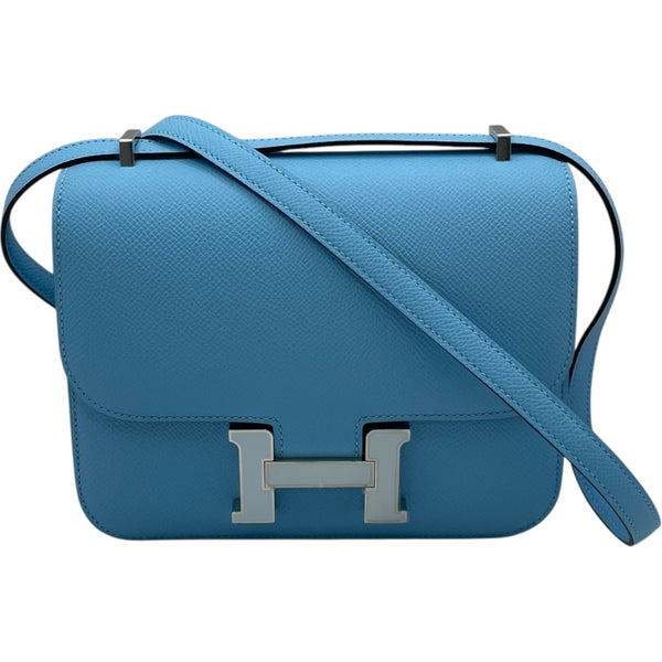 エルメス HERMES コンスタンス3ミニ K刻 セレスト SV金具 エプソン レディース ショルダーバッグ