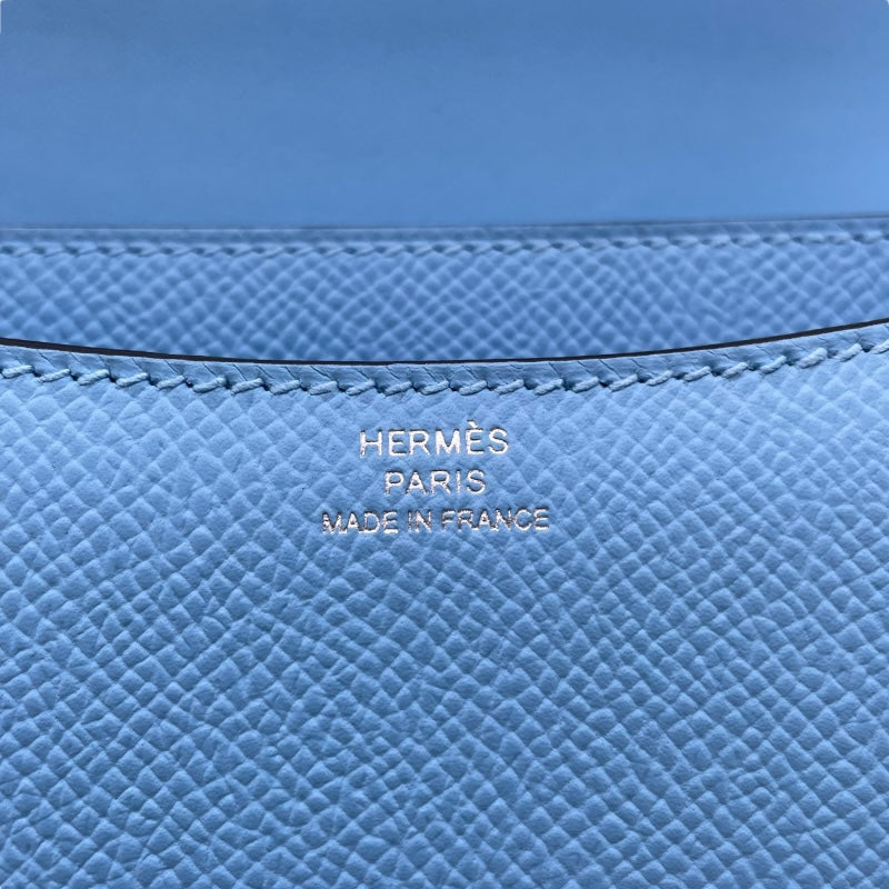 エルメス HERMES コンスタンス3ミニ K刻 セレスト SV金具 エプソン レディース ショルダーバッグ
