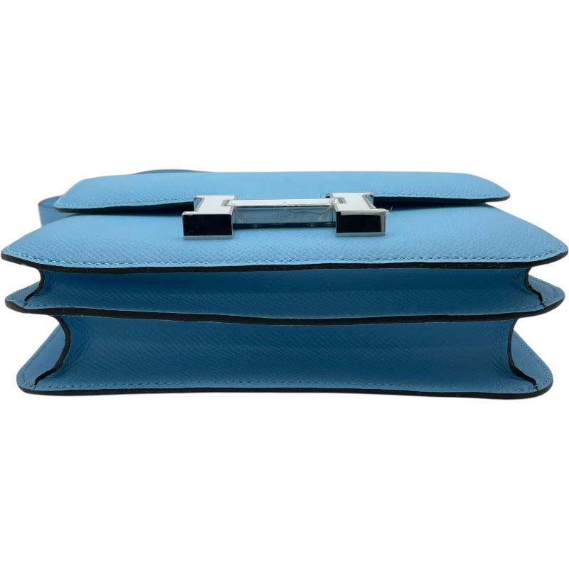 エルメス HERMES コンスタンス3ミニ K刻 セレスト SV金具 エプソン レディース ショルダーバッグ