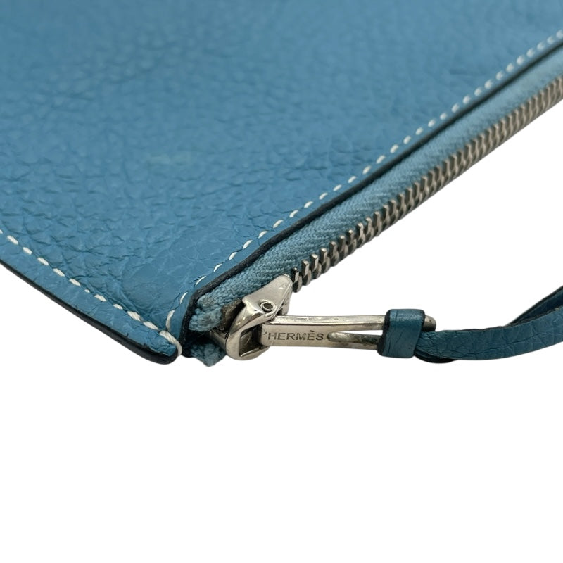 エルメス HERMES ドゴンGM □O刻 ブルージーン SV金具 トゴ ユニセックス 長財布