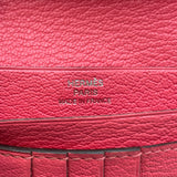 エルメス HERMES ベアンコンパクト A刻 ローズリップスティック SV金具 シェーブル レディース 二つ折り財布