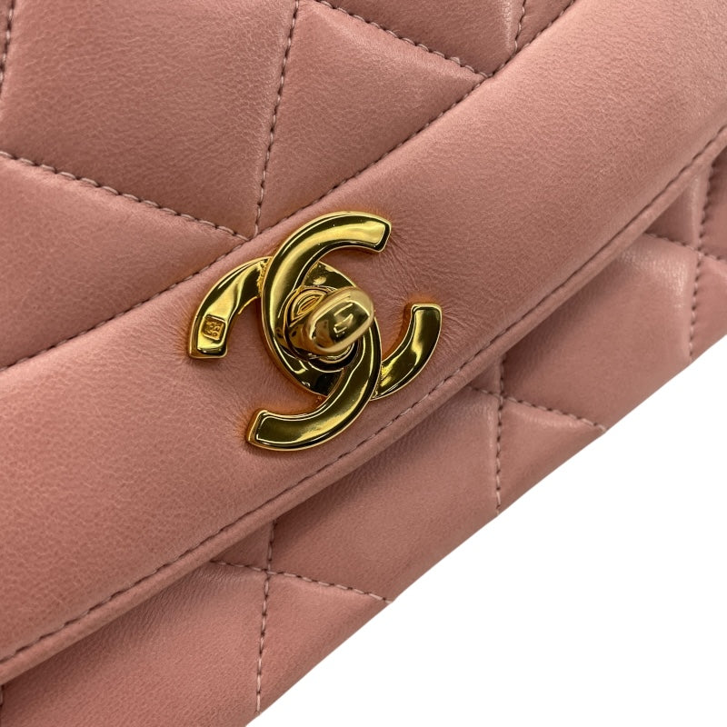 シャネル CHANEL ダイアナ25 A01165 2番台 ピンク GD金具 ラムスキン レディース ショルダーバッグ