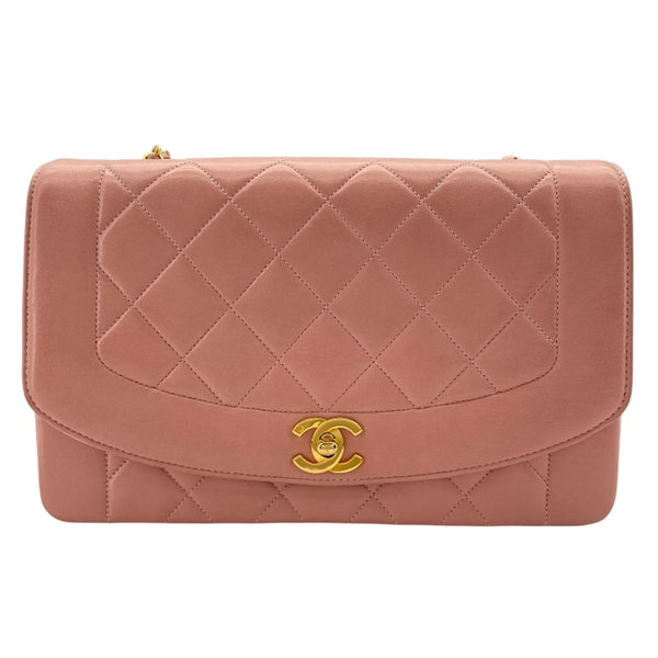 シャネル CHANEL ダイアナ25 A01165 2番台 ピンク GD金具 ラムスキン レディース ショルダーバッグ