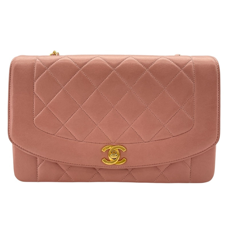 シャネル CHANEL ダイアナ25 A01165 2番台 ピンク GD金具 ラムスキン レディース ショルダーバッグ