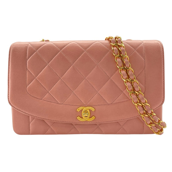 シャネル CHANEL ダイアナ25 A01165 2番台 ピンク GD金具 ラムスキン レディース ショルダーバッグ