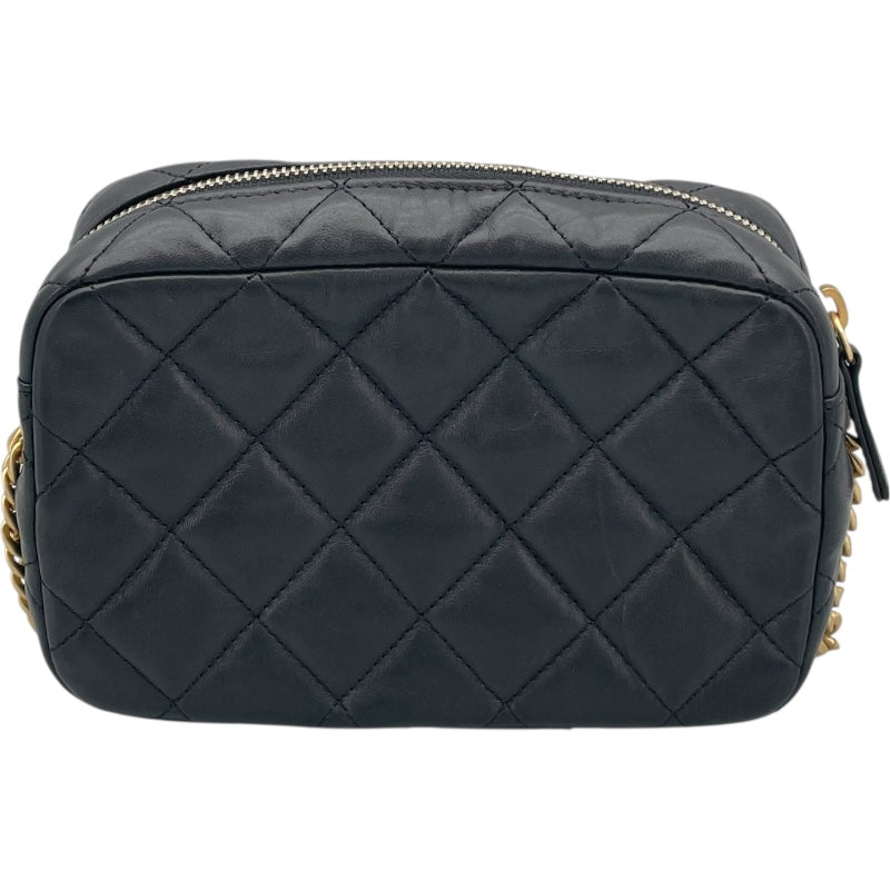 シャネル CHANEL カメラバッグ ブラック GD金具 ラム レディース ショルダーバッグ