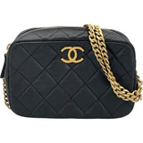 シャネル CHANEL カメラバッグ ブラック GD金具 ラム レディース ショルダーバッグ
