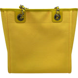 シャネル CHANEL ドーヴィルPM 31番台 イエロー SV金具 キャンバス レディース ショルダーバッグ