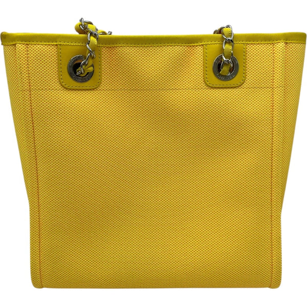 シャネル CHANEL ドーヴィルPM 31番台 イエロー SV金具 キャンバス レディース ショルダーバッグ