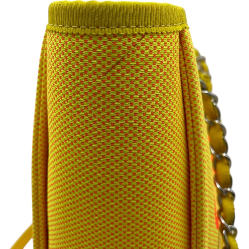 シャネル CHANEL ドーヴィルPM 31番台 イエロー SV金具 キャンバス レディース ショルダーバッグ