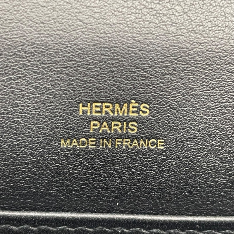 エルメス HERMES ポシェットケリー 内縫い D刻 ブラック GD金具 スイフト レディース ハンドバッグ