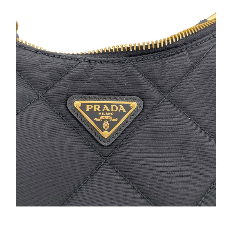 プラダ PRADA Re-Nylon ショルダーバッグ 1BC204 ブラック　GD金具 ナイロン レディース ショルダーバッグ