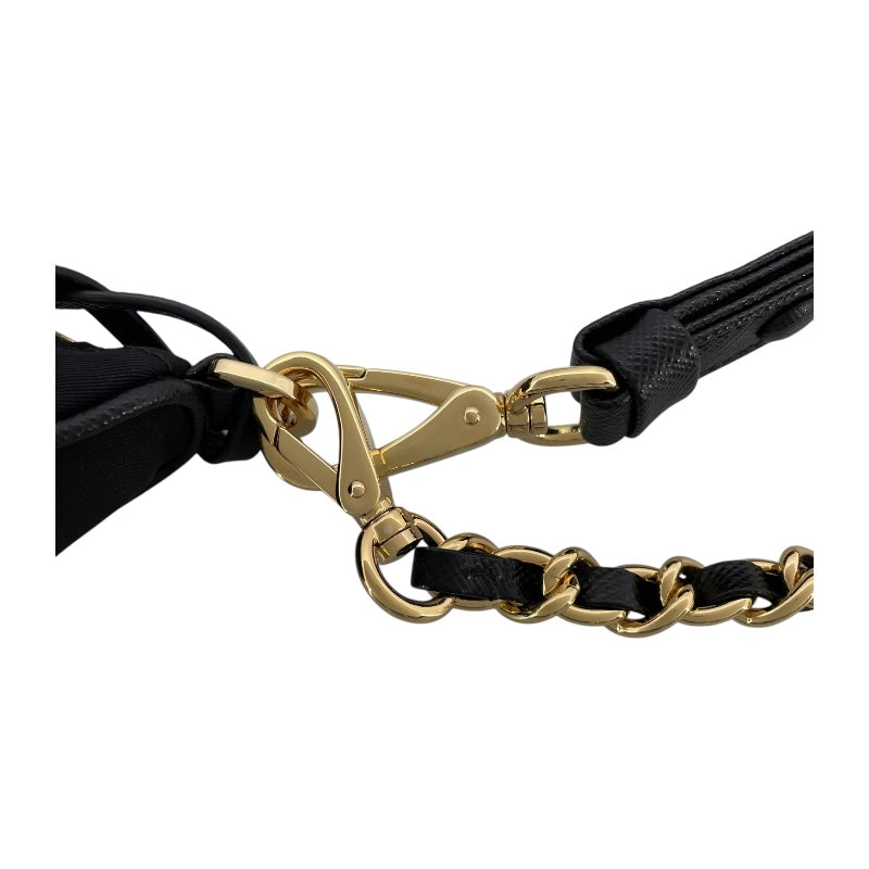 プラダ PRADA Re-Nylon ショルダーバッグ 1BC204 ブラック　GD金具 ナイロン レディース ショルダーバッグ