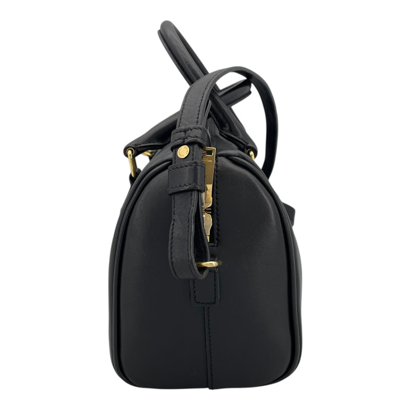 サンローラン SAINT LAURENT ベイビー ダッフル 330958 ブラック GD金具 レザー レディース ハンドバッグ