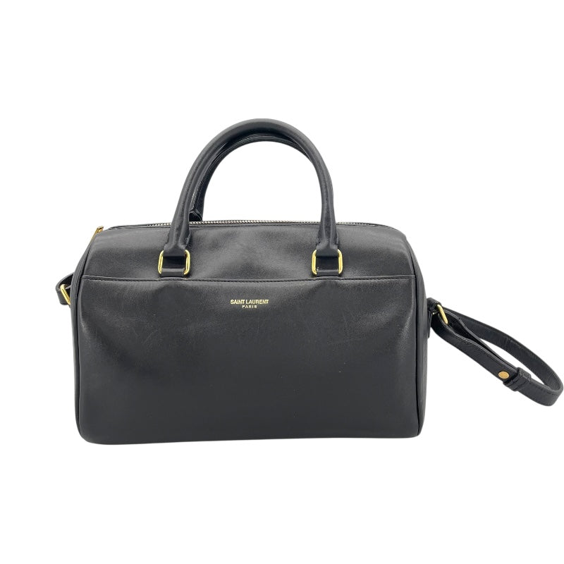 サンローラン SAINT LAURENT ベイビー ダッフル 330958 ブラック GD金具 レザー レディース ハンドバッグ