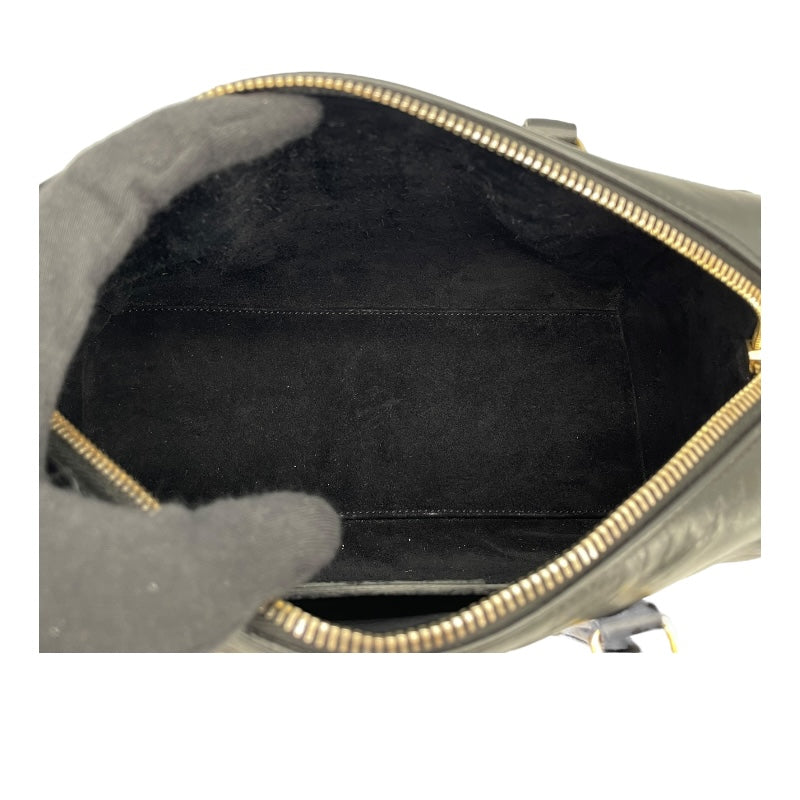 サンローラン SAINT LAURENT ベイビー ダッフル 330958 ブラック GD金具 レザー レディース ハンドバッグ