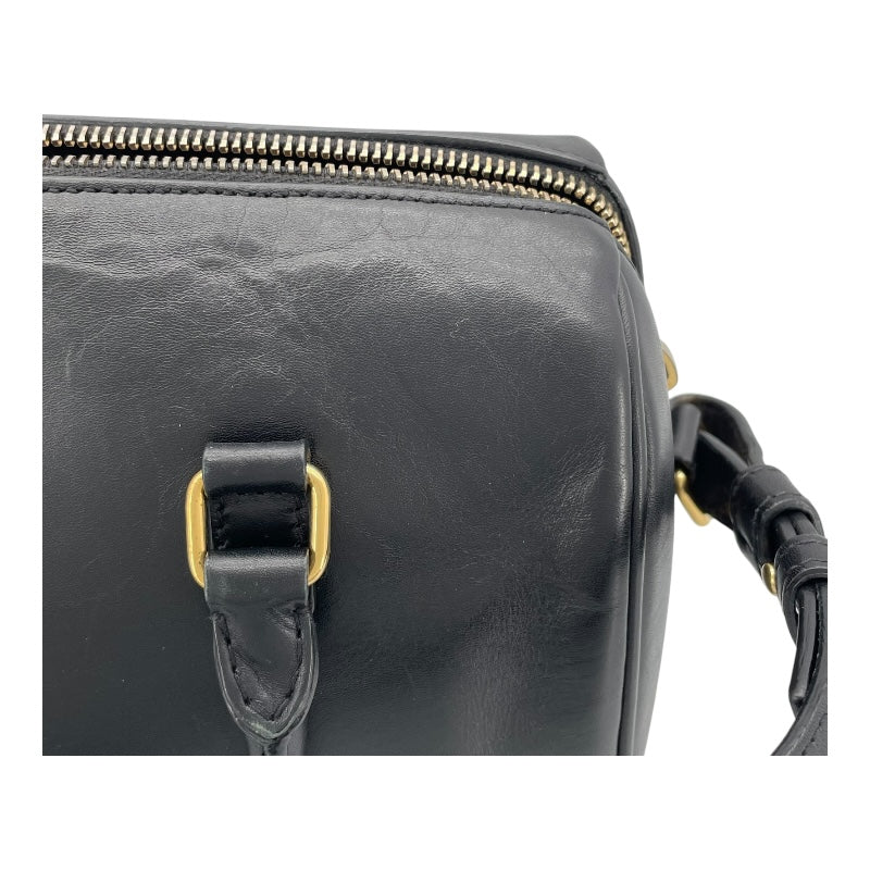 サンローラン SAINT LAURENT ベイビー ダッフル 330958 ブラック GD金具 レザー レディース ハンドバッグ
