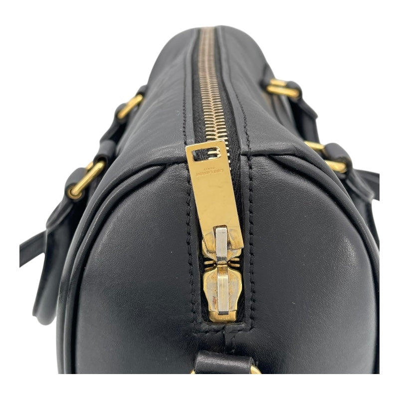 サンローラン SAINT LAURENT ベイビー ダッフル 330958 ブラック GD金具 レザー レディース ハンドバッグ