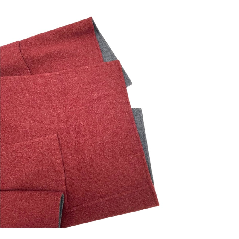 エルメス HERMES カシミヤベルテッドラップコート ボルドー