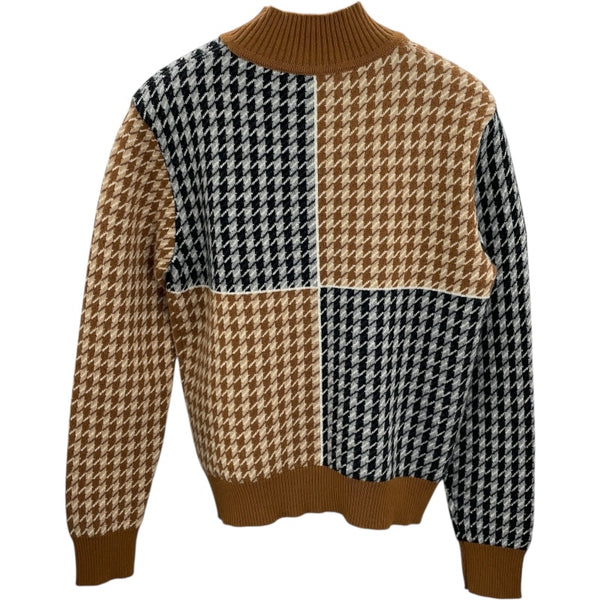 エルメス HERMES カシミヤモックネックセーター ブラウン カシミヤ レディース セーター