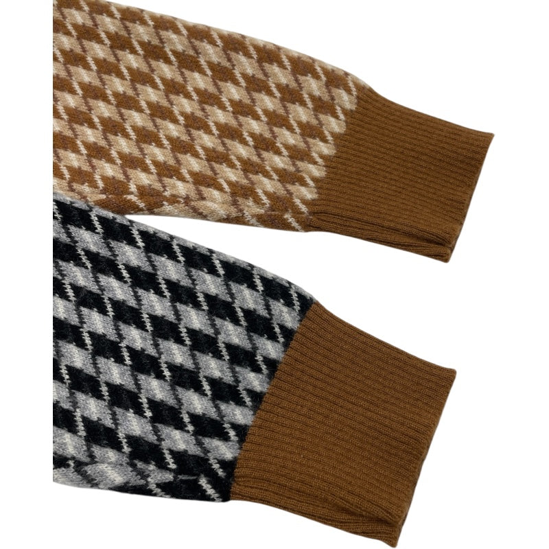 エルメス HERMES カシミヤモックネックセーター ブラウン カシミヤ レディース セーター