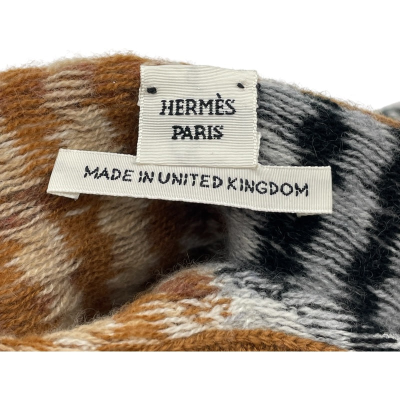 エルメス HERMES カシミヤモックネックセーター ブラウン カシミヤ レディース セーター