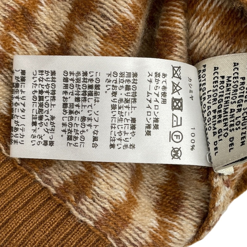 エルメス HERMES カシミヤモックネックセーター ブラウン カシミヤ レディース セーター