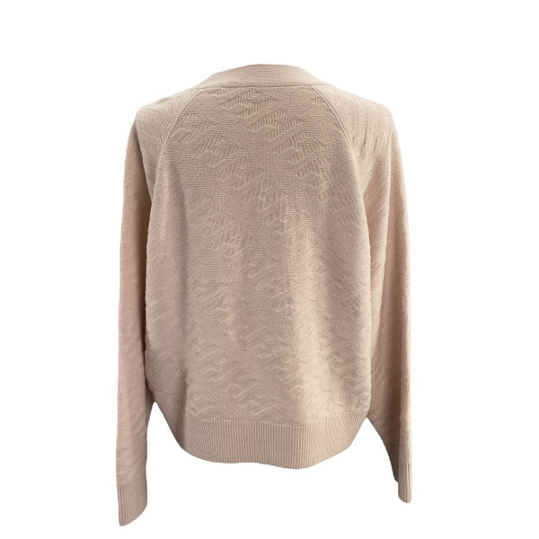 エルメス HERMES ジャガードニットカーディガン 2E2701DE ピンク ウール レディース カーディガン