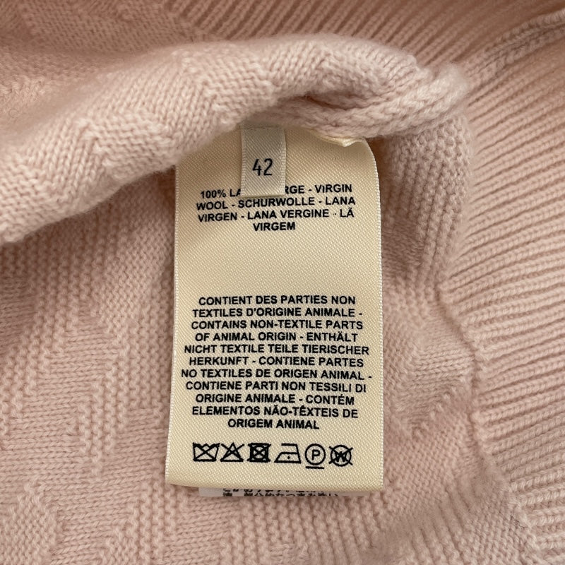 エルメス HERMES ジャガードニットカーディガン 2E2701DE ピンク ウール レディース カーディガン