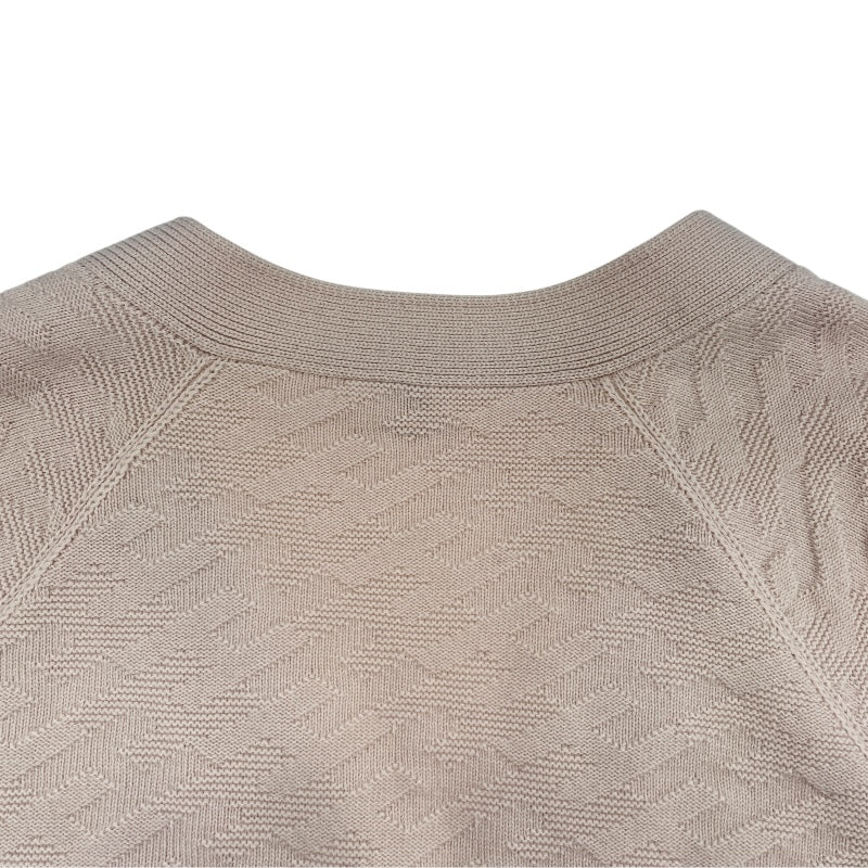 エルメス HERMES ジャガードニットカーディガン 2E2701DE ピンク ウール レディース カーディガン