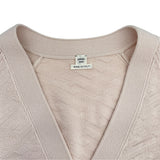 エルメス HERMES ジャガードニットカーディガン 2E2701DE ピンク ウール レディース カーディガン