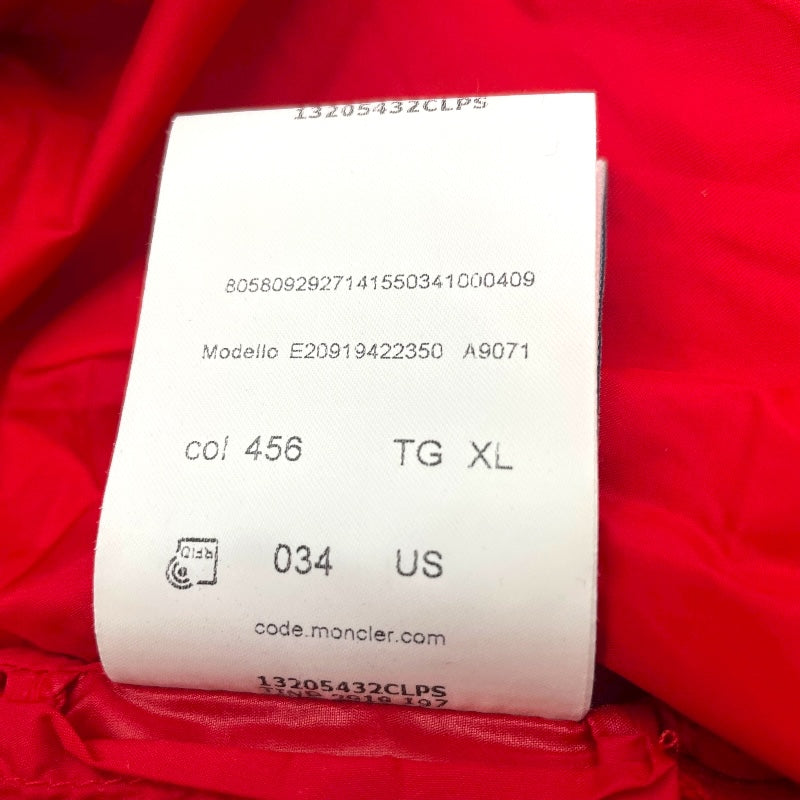 モンクレール MONCLER ニット切替ダウンジャケット C-TIND-19-197 レッド ナイロン メンズ ダウンジャケット