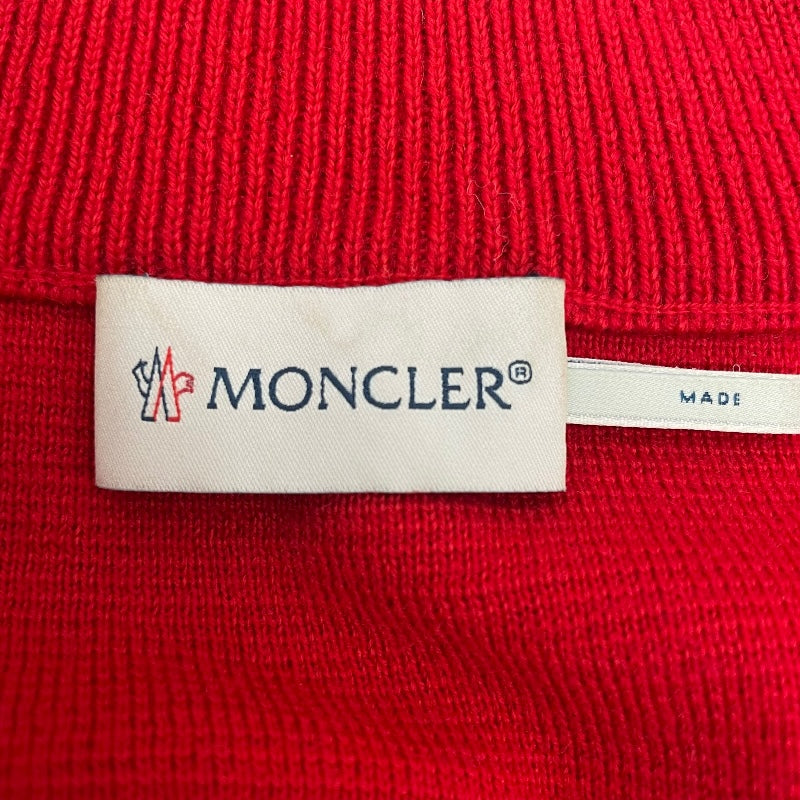 モンクレール MONCLER ニット切替ダウンジャケット C-TIND-19-197 レッド ナイロン メンズ ダウンジャケット
