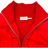 モンクレール MONCLER ニット切替ダウンジャケット C-TIND-19-197 レッド ナイロン メンズ ダウンジャケット