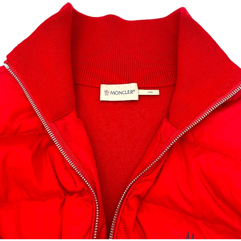 モンクレール MONCLER ニット切替ダウンジャケット C-TIND-19-197 レッド ナイロン メンズ ダウンジャケット