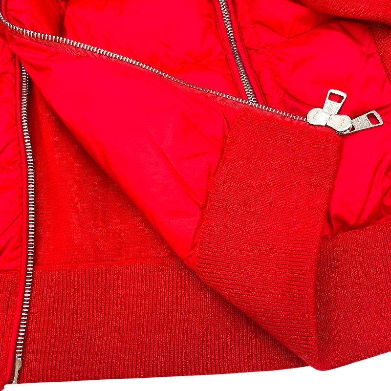 モンクレール MONCLER ニット切替ダウンジャケット C-TIND-19-197 レッド ナイロン メンズ ダウンジャケット